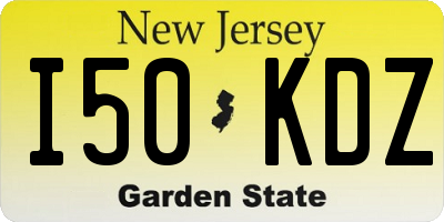 NJ license plate I50KDZ