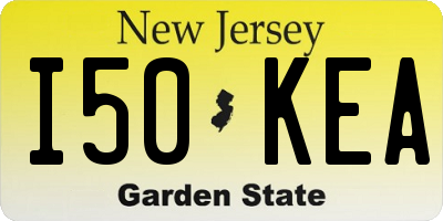 NJ license plate I50KEA