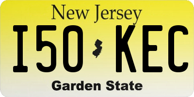 NJ license plate I50KEC
