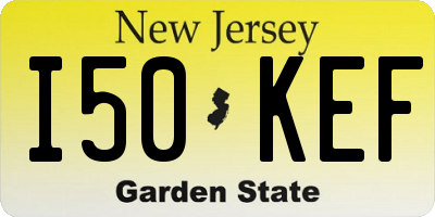 NJ license plate I50KEF