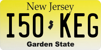 NJ license plate I50KEG