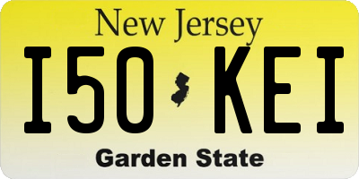 NJ license plate I50KEI