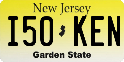 NJ license plate I50KEN