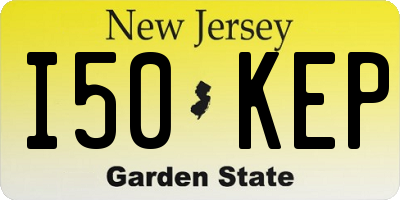 NJ license plate I50KEP