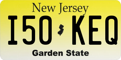 NJ license plate I50KEQ