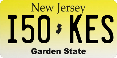 NJ license plate I50KES