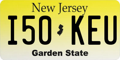 NJ license plate I50KEU