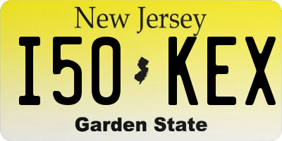 NJ license plate I50KEX