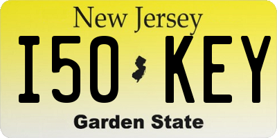 NJ license plate I50KEY