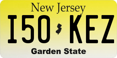 NJ license plate I50KEZ