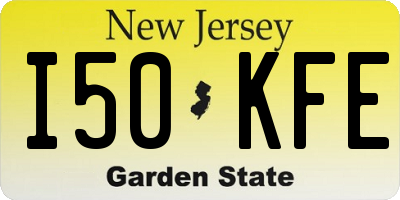 NJ license plate I50KFE