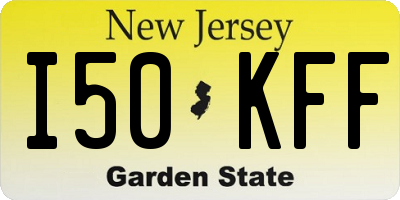 NJ license plate I50KFF