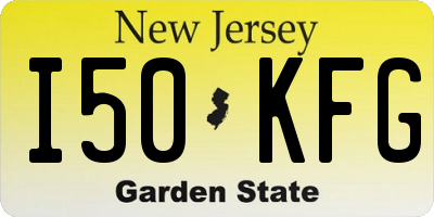 NJ license plate I50KFG