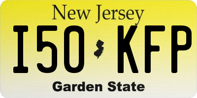 NJ license plate I50KFP