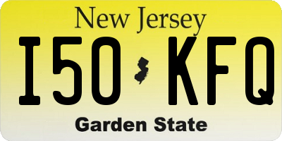NJ license plate I50KFQ