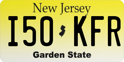 NJ license plate I50KFR