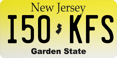 NJ license plate I50KFS