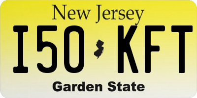 NJ license plate I50KFT