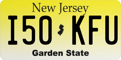 NJ license plate I50KFU