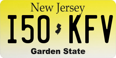 NJ license plate I50KFV