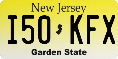 NJ license plate I50KFX