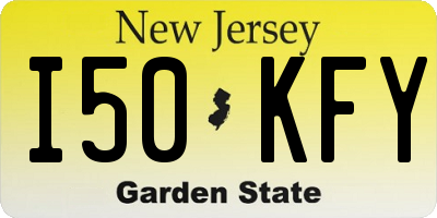 NJ license plate I50KFY