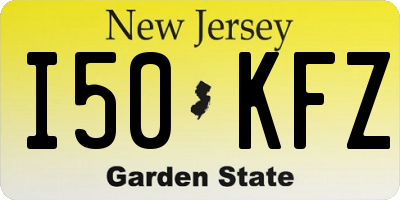 NJ license plate I50KFZ