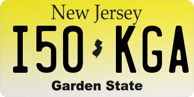 NJ license plate I50KGA