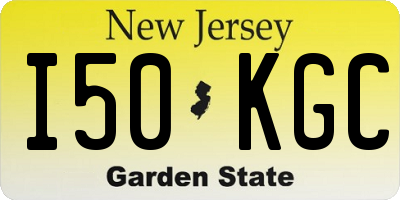 NJ license plate I50KGC