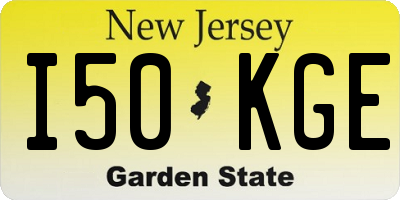 NJ license plate I50KGE