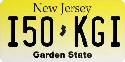 NJ license plate I50KGI