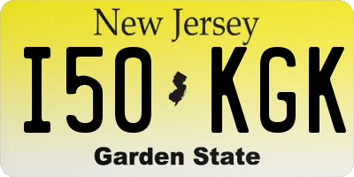 NJ license plate I50KGK
