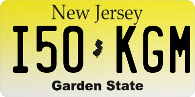 NJ license plate I50KGM