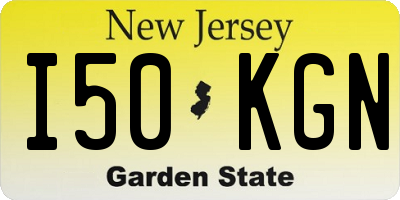 NJ license plate I50KGN