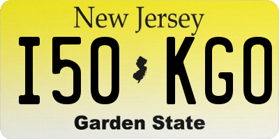 NJ license plate I50KGO