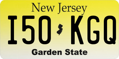 NJ license plate I50KGQ