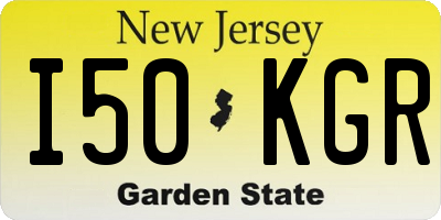 NJ license plate I50KGR