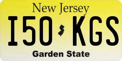 NJ license plate I50KGS
