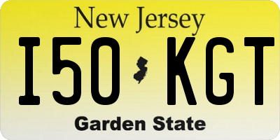 NJ license plate I50KGT