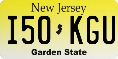 NJ license plate I50KGU