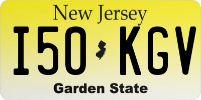 NJ license plate I50KGV