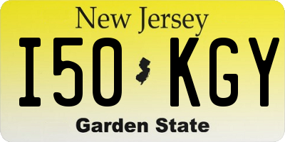 NJ license plate I50KGY