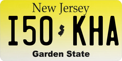 NJ license plate I50KHA