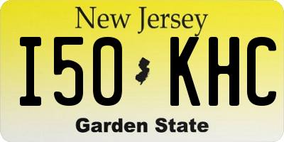 NJ license plate I50KHC