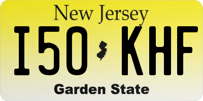 NJ license plate I50KHF