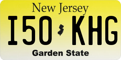 NJ license plate I50KHG