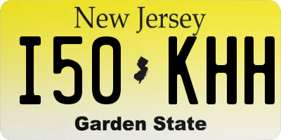 NJ license plate I50KHH