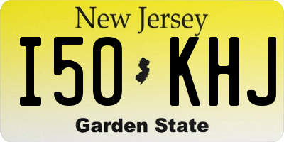 NJ license plate I50KHJ