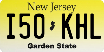 NJ license plate I50KHL