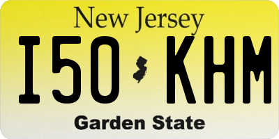 NJ license plate I50KHM